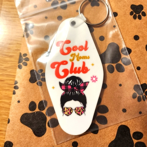 Handmade Accessories - Cool Moms Club Keychain